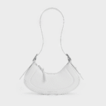 Túi đeo vai phom bán nguyệt Petra Curved - Bạc