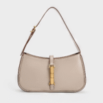 Túi đeo vai nữ hình thang Cesia Metallic Accent - Nâu xám