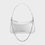 Túi đeo vai phom chữ nhật Metallic Curved - Bạc